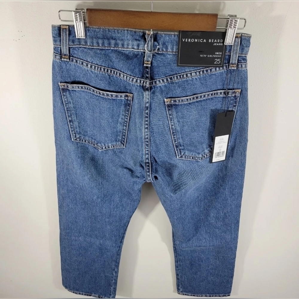 veronica Beard High Rise Ines Girlfriend Lace Up Jeans Size 25 NWT - Picture 7 of 15